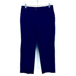 Talbots Dress Pants Sz 10 Womens Signature Cropped Wide Leg Cotton Lightweight